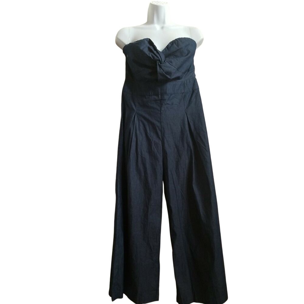 Hera COLLECTION ROMPER Blue light jeans Zip Sleeveless Cotton SIZE M